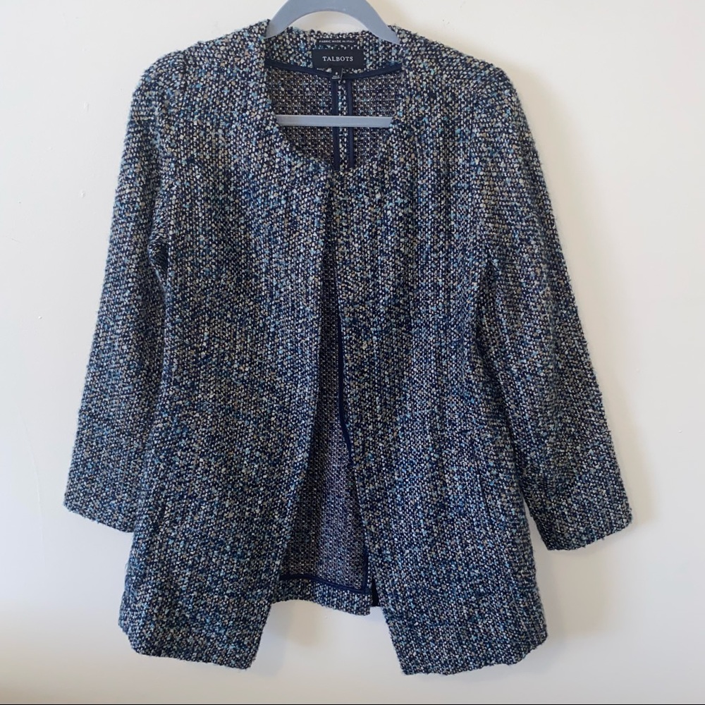 Talbots Italian Luxe Line Open Overcoat size 8